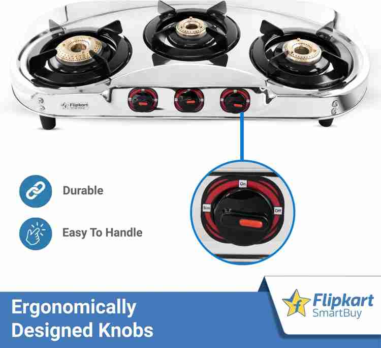 Flipkart gas stove 3 burner hotsell