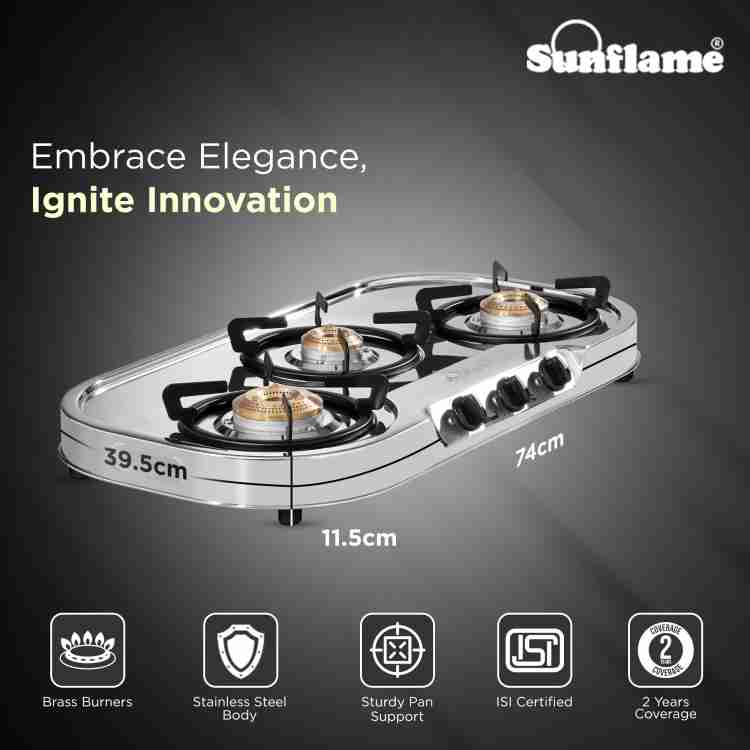 Sunflame optra store 3 burner