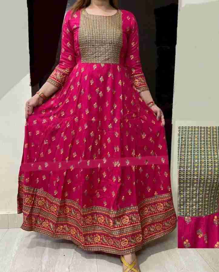 SATVEER FASHION Anarkali Gown Price in India Buy SATVEER FASHION Anarkali Gown online at Flipkart