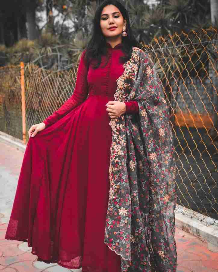 SNAPPY FASHION Anarkali Gown Price in India Buy SNAPPY FASHION Anarkali Gown online at Flipkart