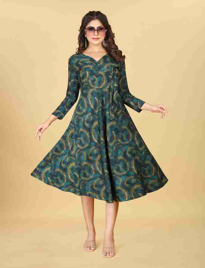 Dark green ethnic sales wear