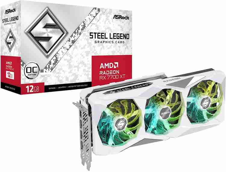 ASRock RX 7700 XT GDDR6 12 GB AMD Radeon Chipset 192 bit 2599 MHz 
