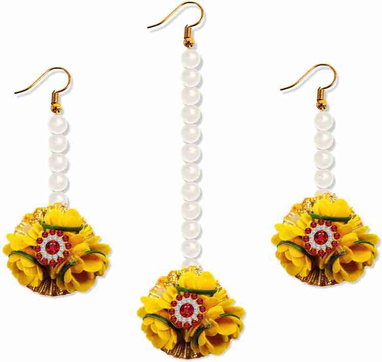 Maang tikka for haldi clearance