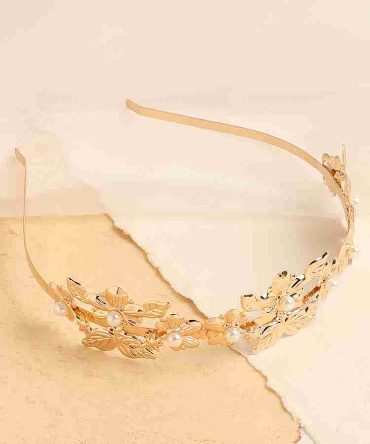 Gold hairbands deals