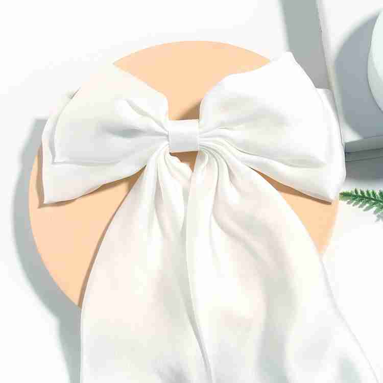 Large white ribbon bows deals