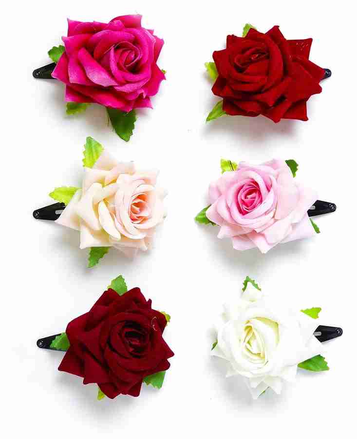 Flower hair clips online clearance