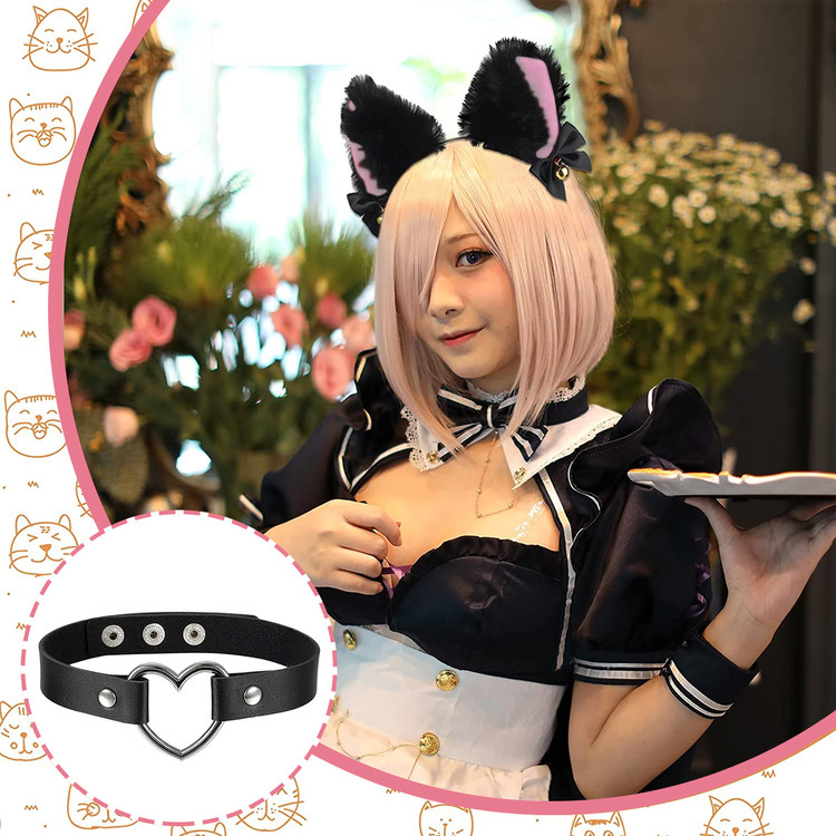 Play Kitten Ear Headpiece, Choker, Bra, Skirt & Panty Animal 3x-4x main image 1