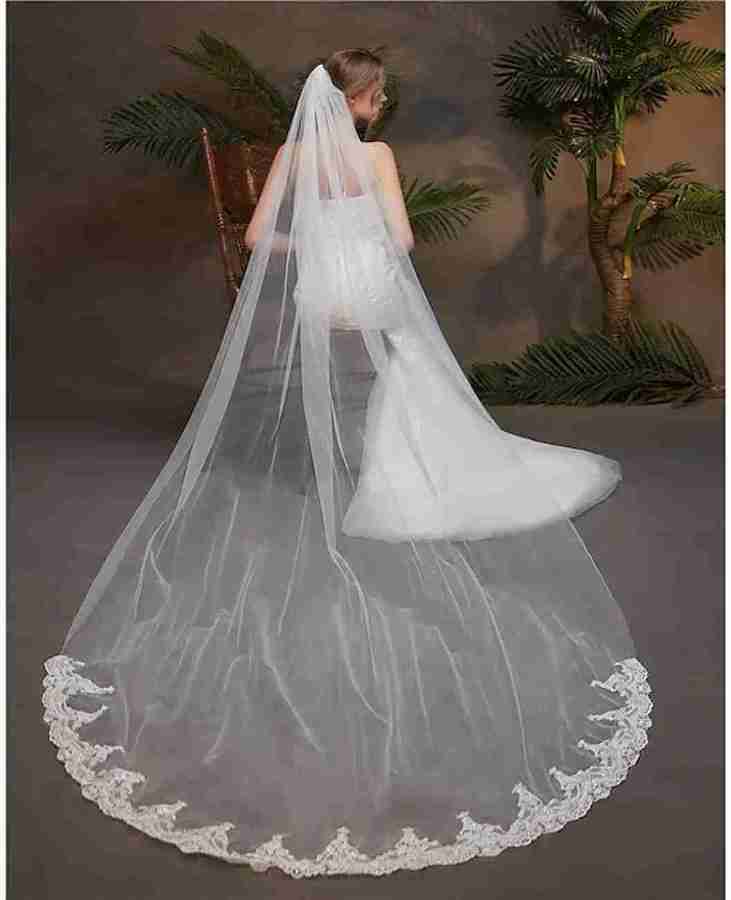 Unique Bridal Floor veil Double layer Womens Long Cathedral Sequin Lace Wedding Bridal Veil With Comb Head Band Price in India Buy Unique Bridal Floor veil Double layer Womens Long Cathedral