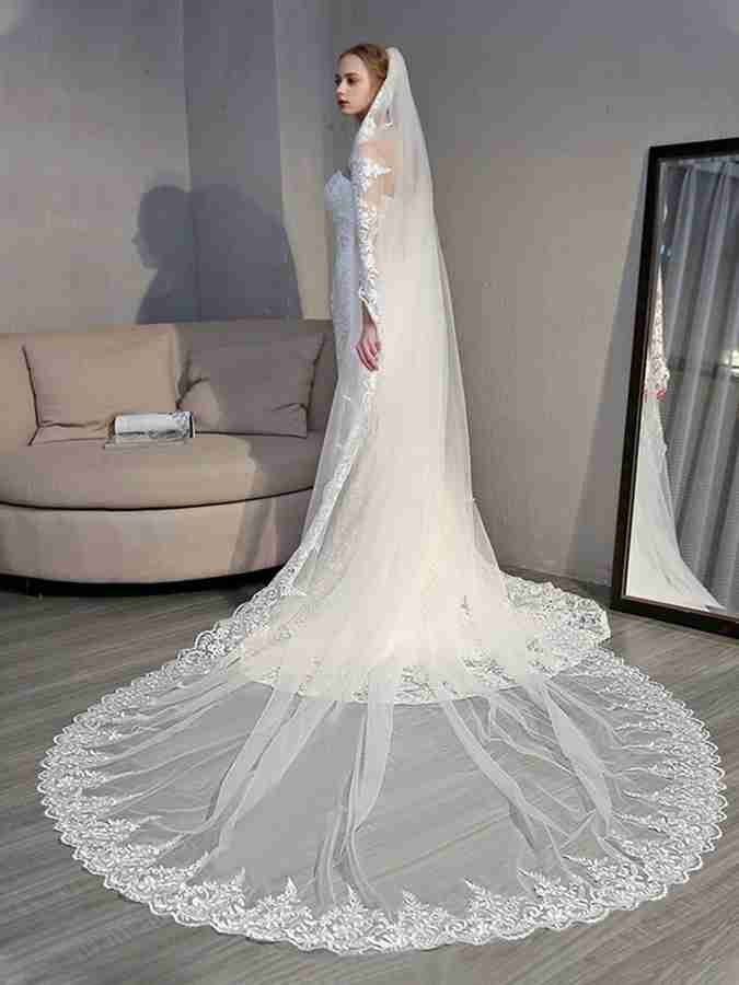 Full length lace veil store