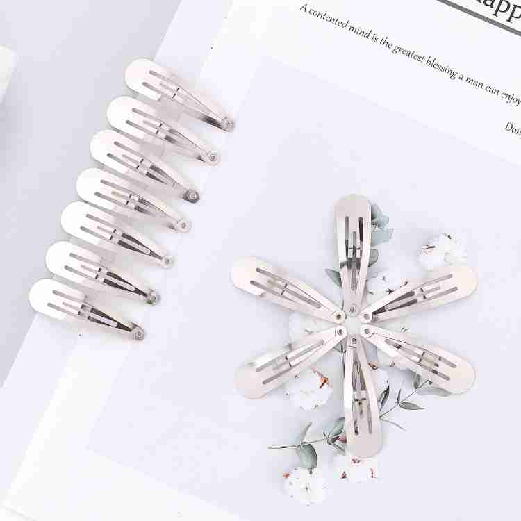 Rinpoche Snap Silver Metal Hair Clips Small Barrettes Hair Pins