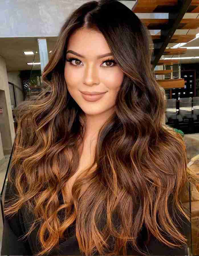 Woman in gold hair mist cheap