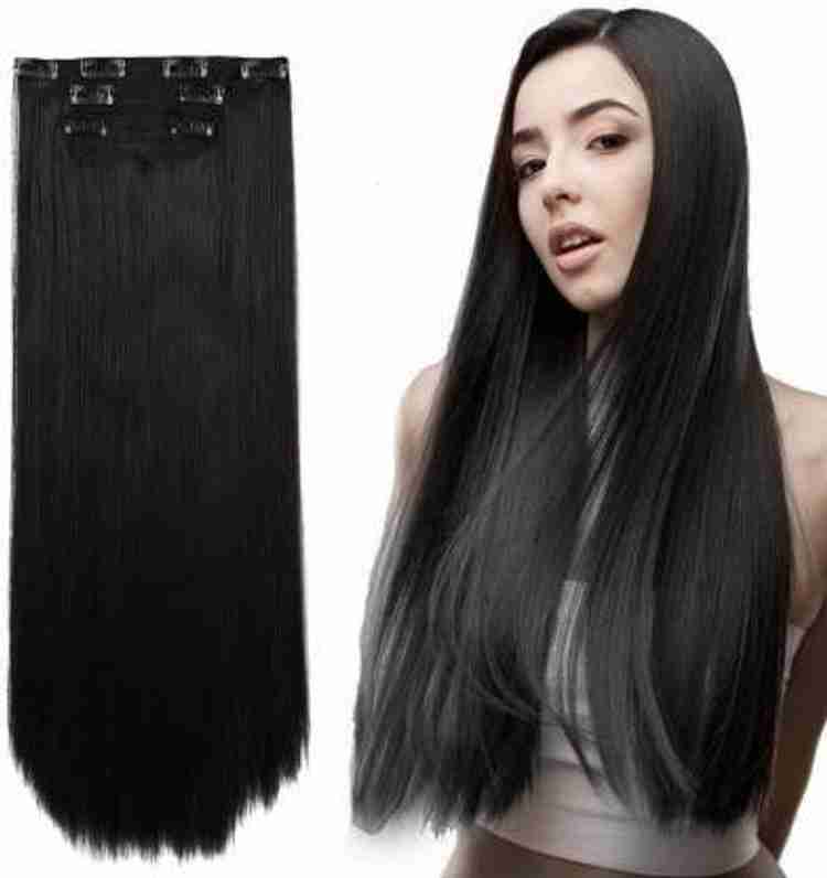 PrettyShineHair Human Extension Clip in 3 Piece Set Straight 30 Inch Black Color Hair Extension Price in India Buy PrettyShineHair Human Extension Clip in 3 Piece Set Straight 30 Inch Black
