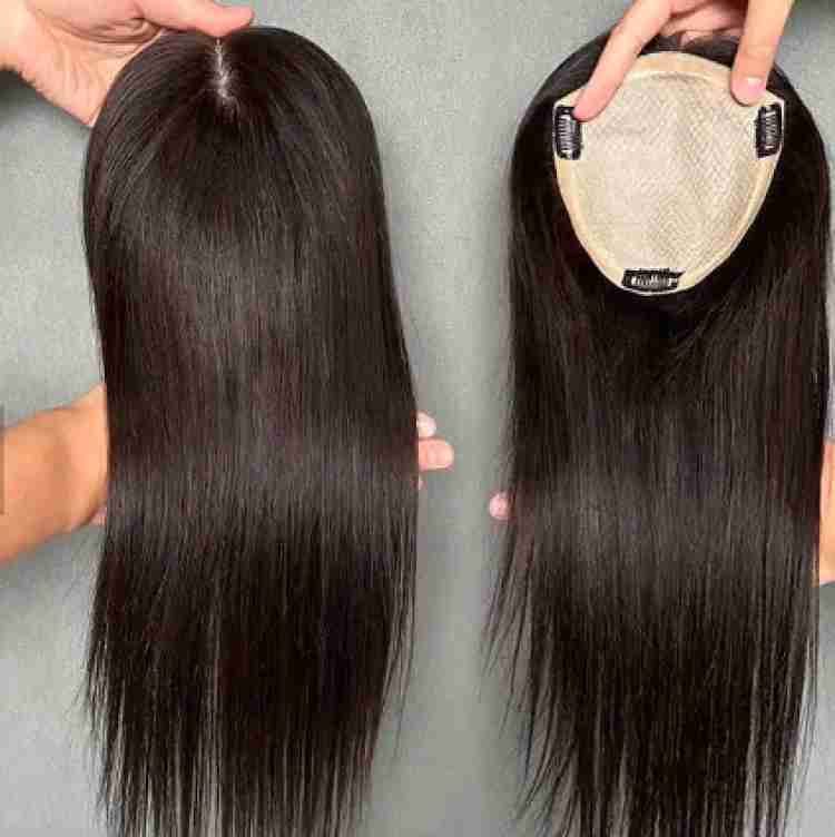 Jugnu Silk Base Topper 4 x 5 inch length 20 inch Straight Hair