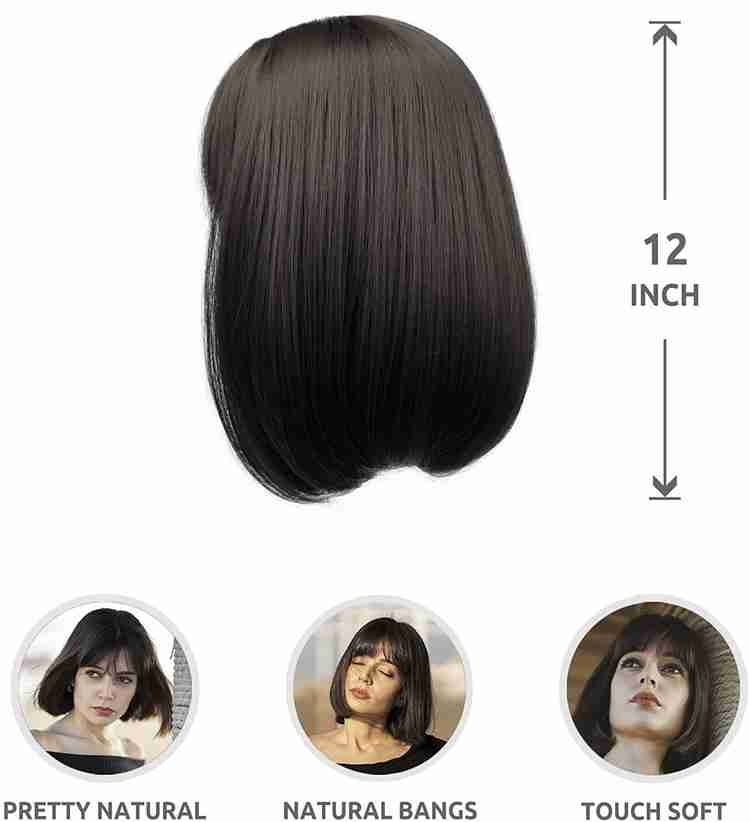 ASG Bob Cut Synthetic Wigs with Bangs Shoulder Length Short Straight Wig Hair Extension Price in India Buy ASG Bob Cut Synthetic Wigs with Bangs Shoulder Length Short Straight Wig Hair