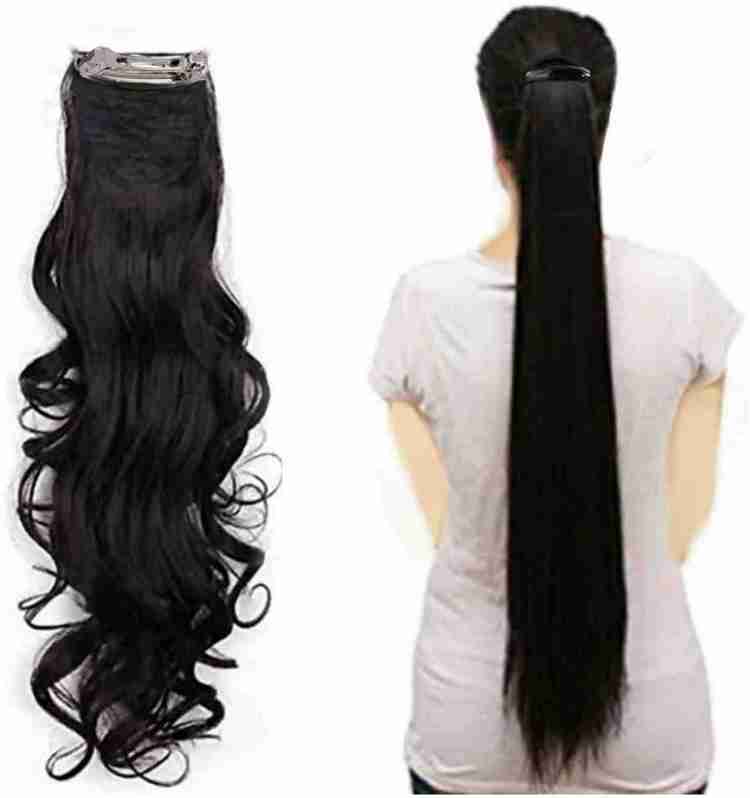 SAJIRI Ponytail Clip hair Extension Hair Extension Price in India Buy SAJIRI Ponytail Clip hair Extension Hair Extension online at Flipkart