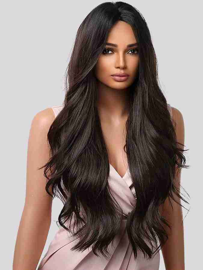 VAGHBHATT Long Wigs for Women Curly Wavy Synthetic Middle Part Wig Hair Extension Price in India Buy VAGHBHATT Long Wigs for Women Curly Wavy Synthetic Middle Part Wig Hair Extension online