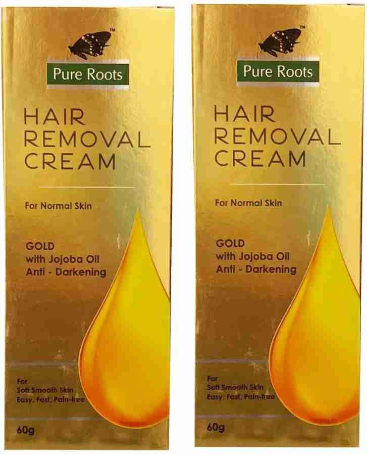 Pure Roots Skin Expert Gold Hair Remover Cream 60 Grm Pack of 2