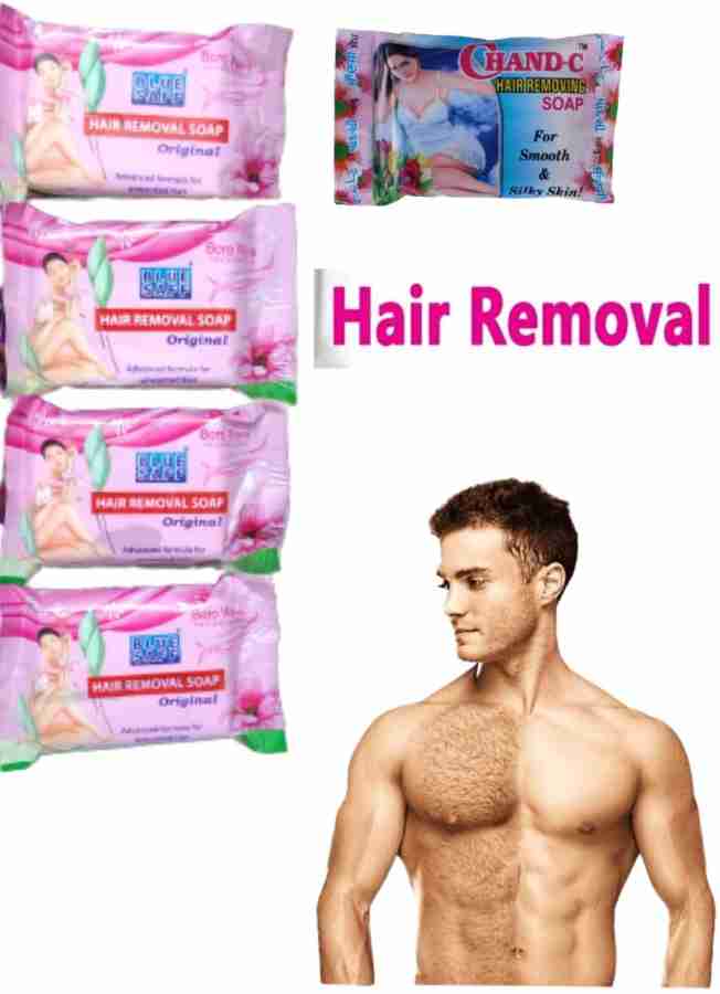 CHAND C Men hair removal bath soap set of 5 Cream Price in