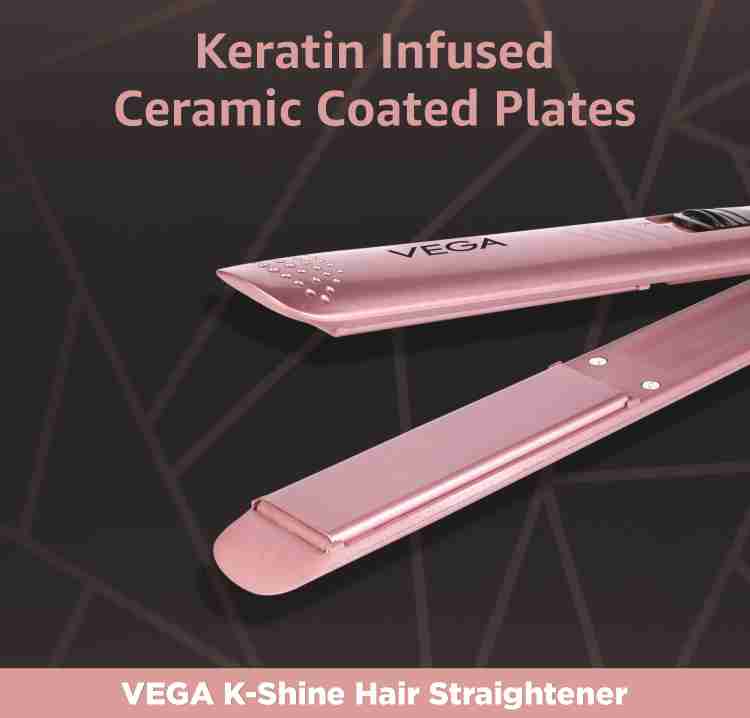 VEGA Keratin Infused Plates VHSH 28 K Shine Hair Straightener Hair Straightener VEGA Flipkart