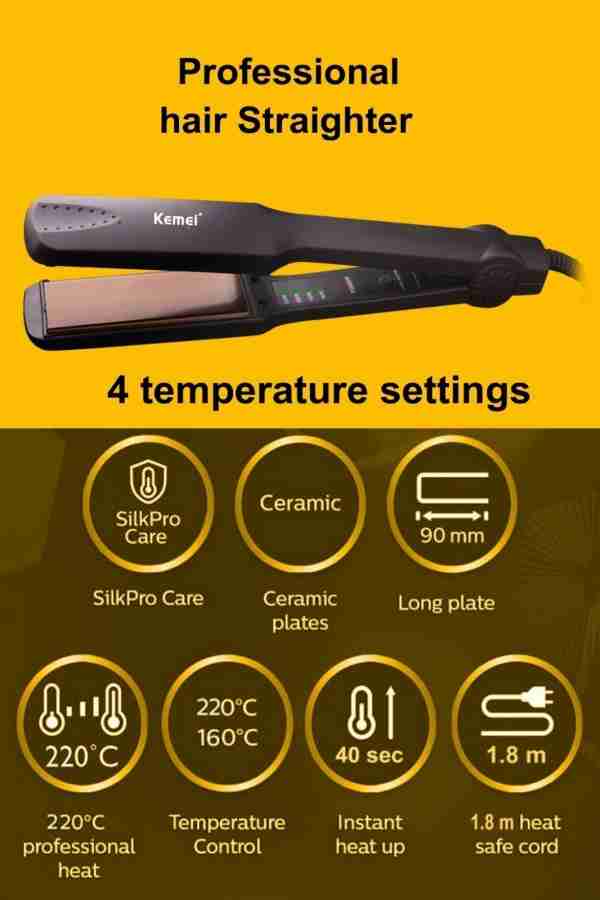 Kemei KM 329 Temperature Control KM 329 Hair Straightener Kemei Flipkart