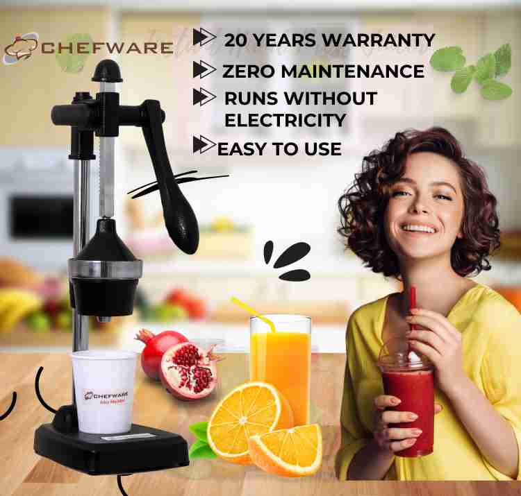 CHEFWARE Aluminium Deluxe Hand Juicer Price in India Buy CHEFWARE Aluminium Deluxe Hand Juicer online at Flipkart