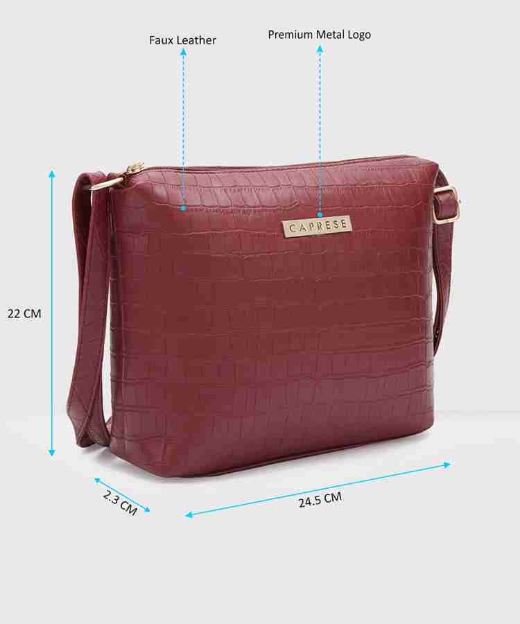 Buy Caprese Women Maroon Sling Bag MAROON Online Best Price in India Flipkart