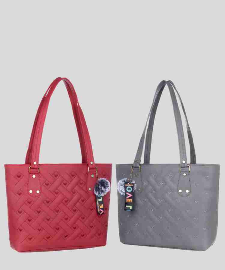 Buy Clovia Fashion Women Grey Red Shoulder Bag Grey Red Online Best Price in India Flipkart