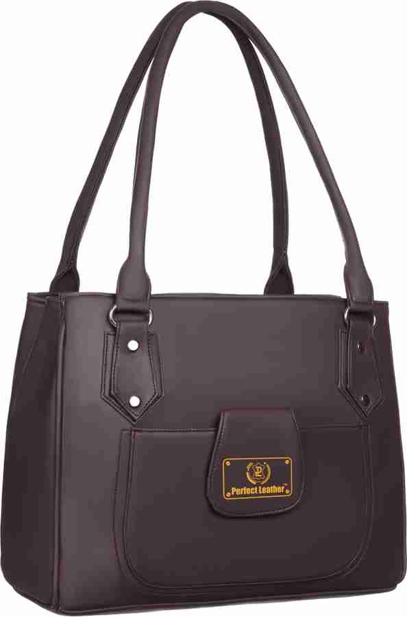 Buy perfect leather Women Brown Shoulder Bag Brown Online Best Price in India Flipkart