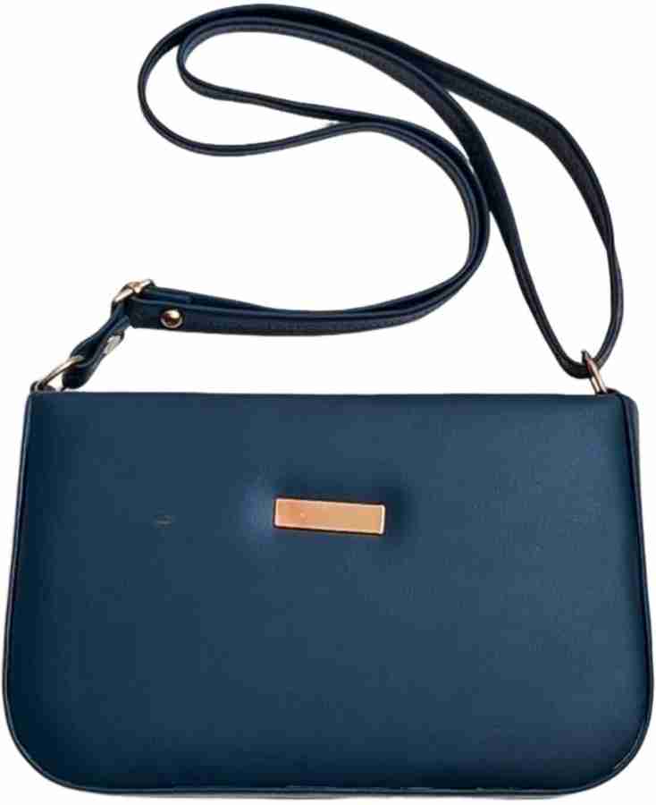 Buy AU Premium Leather Women Blue Shoulder Bag Blue Online Best Price in India Flipkart