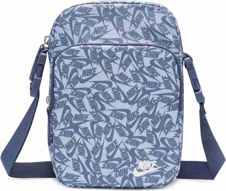 NIKE Blue Sling Bag Heritage Printed Crossbody Bag 4L Diffused Blue Price in India Flipkart