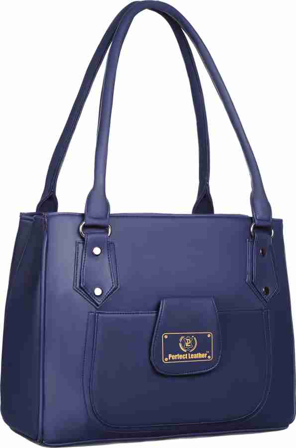 Buy perfect leather Women Blue Shoulder Bag Blue Online Best Price in India Flipkart