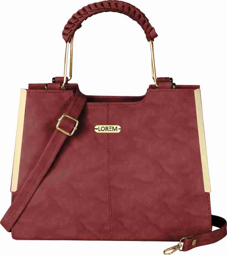 Buy LOREM Women Maroon Handbag Marron14 Online Best Price in India Flipkart