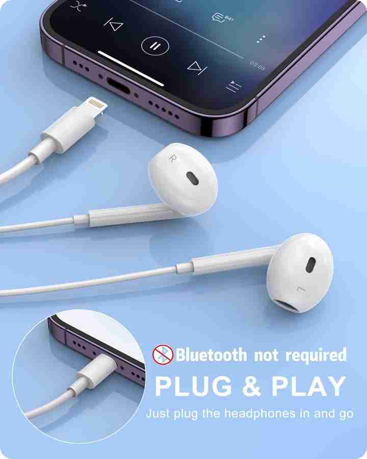 MARS Iphone Wired Headphone Original 100 Earphone for iphone 14 13 12 11 7 Earbuds Wired