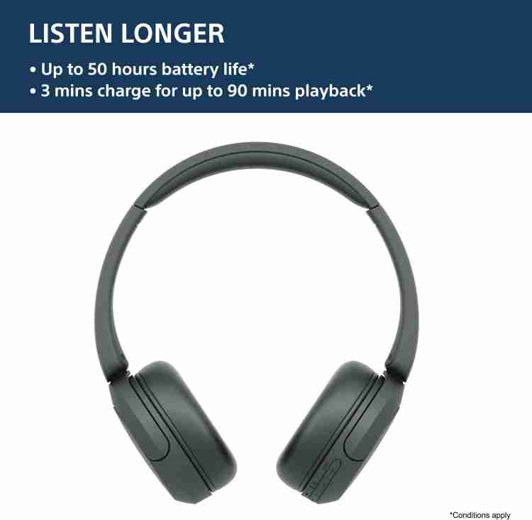 Buy Sony WH-CH520, Wireless On-Ear Bluetooth Headphones with Mic, Up to 50  Hours of Playtime, Quick charging, Multipoint Connectivity, Fast Charge,  Taupe Online at Best Prices in India - JioMart.