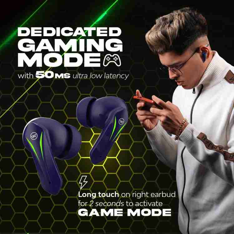 WINGS Phantom 550 Earbuds with Low latency Game mode 45hr