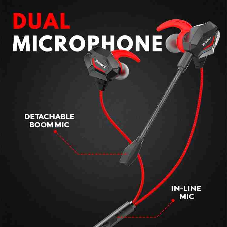 SpinBot BattleBudz W20 Earphones with Boom Mic for Mobiles PC Xbox PS4 PS5 Wired Gaming Price in India Buy SpinBot BattleBudz W20 Earphones with Boom Mic for Mobiles PC Xbox PS4 PS5 Wired Gaming Onlin...