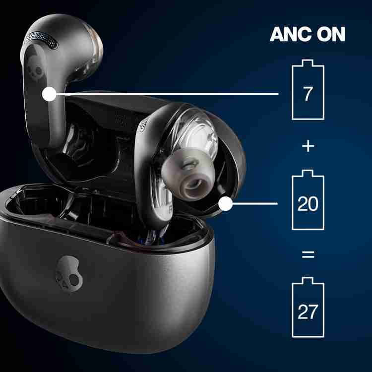 Skullcandy Rail ANC Noise Cancelling True Wireless Earbuds, 38 Hr  