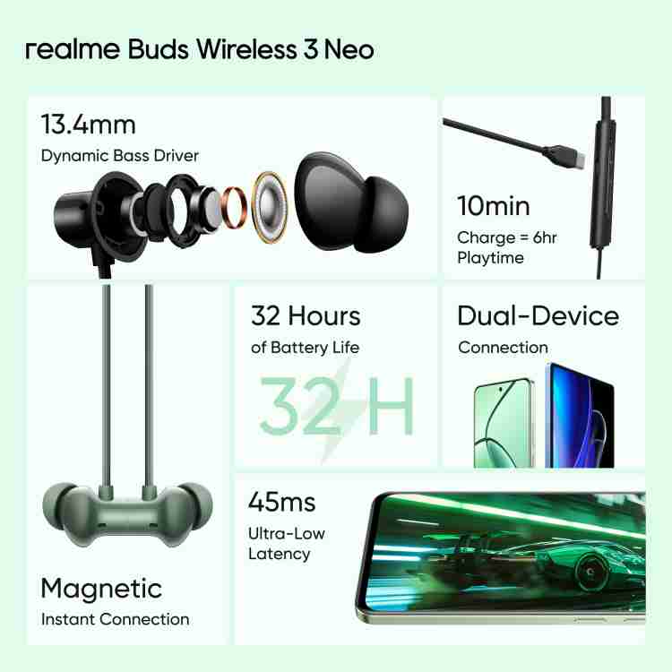 Realme Buds Wireless 3 Neo Neckband 