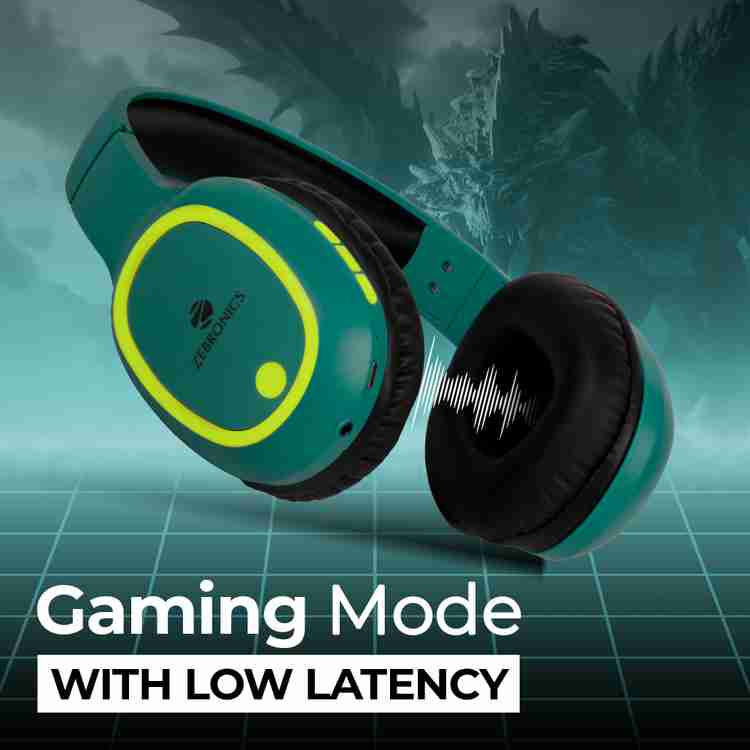 ZEBRONICS Zeb Thunder With 60H Backup BT v5.3 Gaming Mode ENC AUX mSD Dual Pairing Bluetooth Wired Price in India Buy ZEBRONICS Zeb Thunder With 60H Backup BT v5.3 Gaming