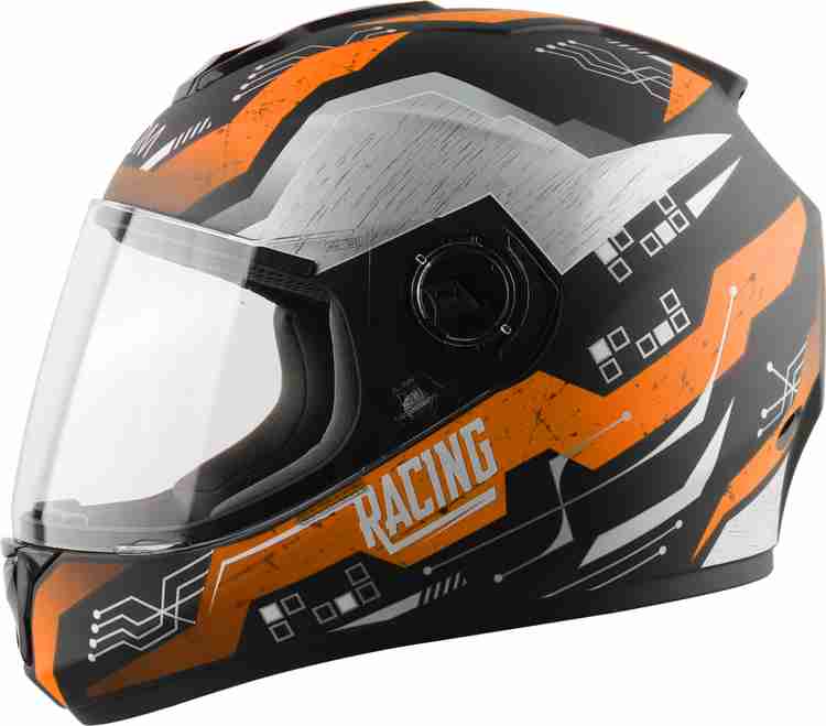 Steelbird Air SBH 11 ZOOM RACING MATT BLACK FLUO ORANGE FULL FACE LARGE Motorbike Helmet Buy Steelbird Air SBH 11 ZOOM RACING MATT BLACK FLUO ORANGE FULL FACE LARGE Motorbike Helmet Online at