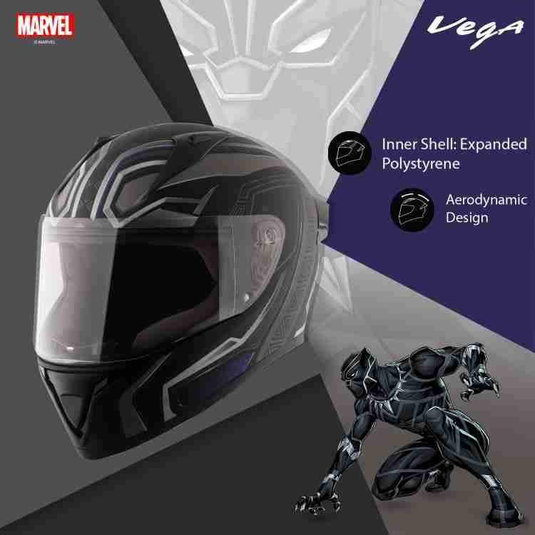 Motorcycle helmet best sale black panther