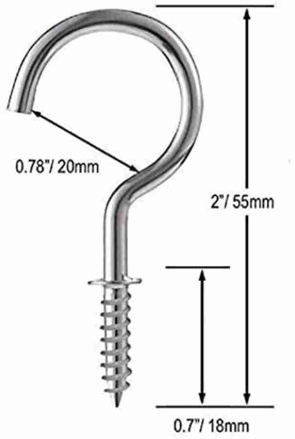 Screw hook 55mm