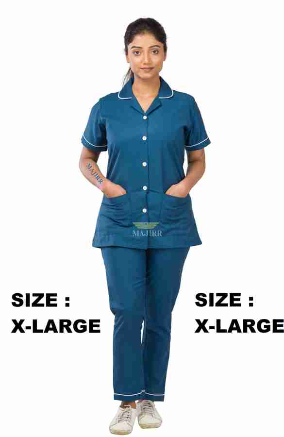 MAJIRR Nurse Dress Uniform SoftnComfy Pure Viscose Cotton MORPITCH PEACOCK BLUE XLarge Shirt Pant Hospital Scrub Price in India Buy MAJIRR Nurse Dress Uniform SoftnComfy Pure Viscose Cotton MORPITCH P...