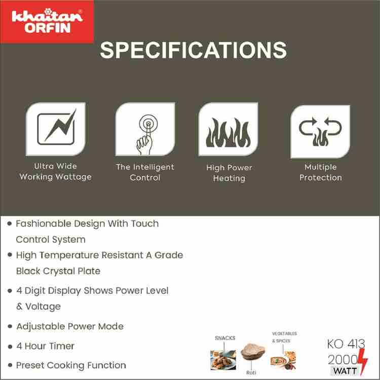 Khaitan induction discount 2000 watt