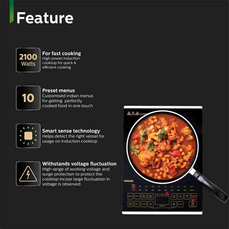 Philips hd4938 clearance induction cooktop