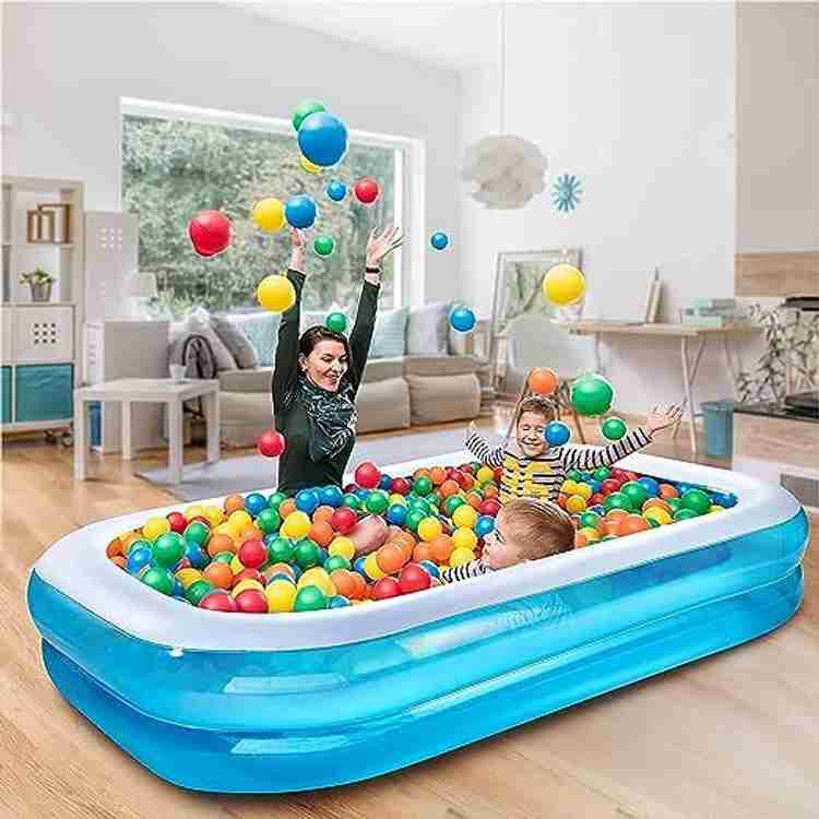 HornFlow Q Giant Bathtub 10 ft 3 Ring Inflatable Swimming Pool with Pump for Kids Adults Inflatable Swimming Pool Price in India Buy HornFlow Q Giant Bathtub 10 ft 3 Ring Inflatable