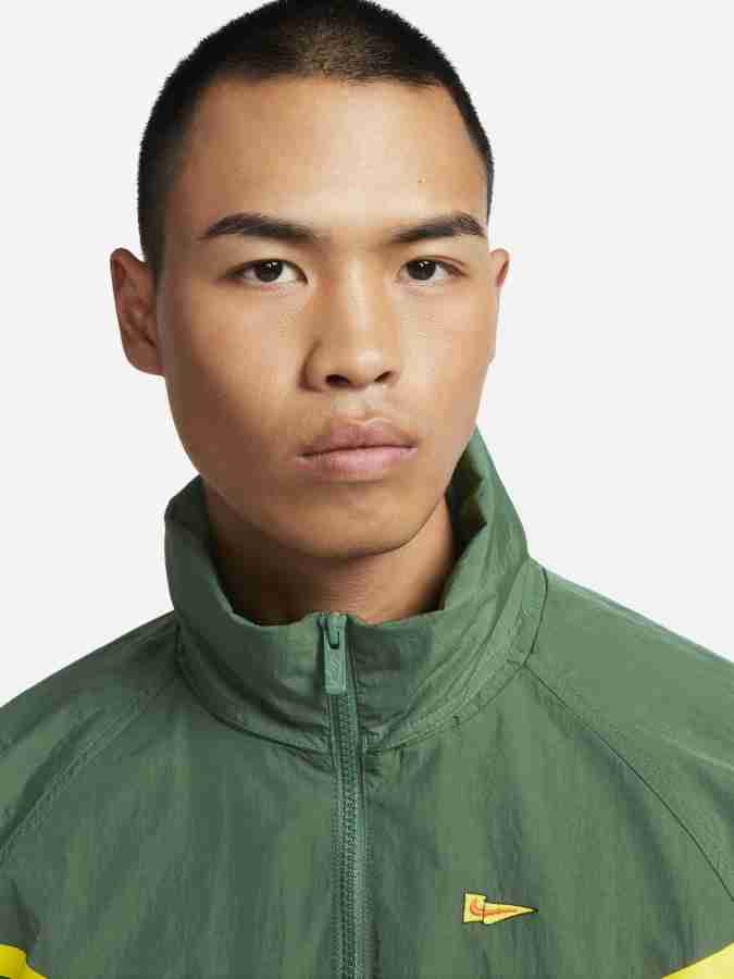 Nike green store track jacket