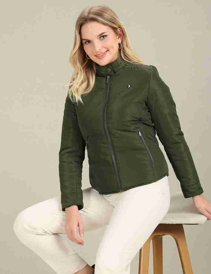 Olive green cheap down jacket womens