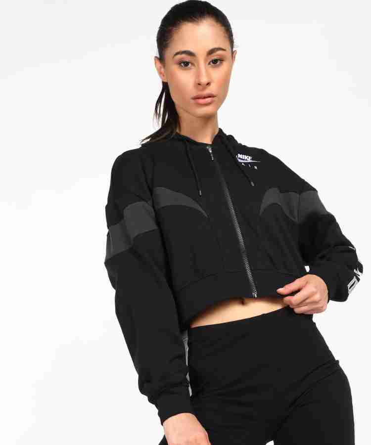 Nike fleece cheap colorblocked cropped sweatshirt