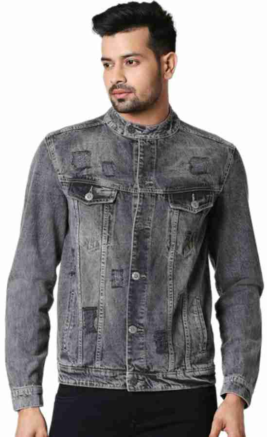 Denim jacket with white stars best sale